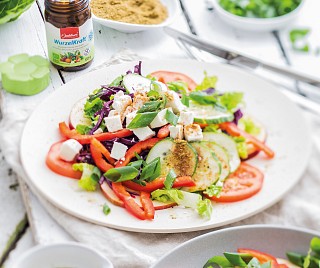 Salade composée bonne forme à la sauce citron